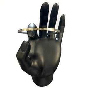 New Set of 3 Stainless Steel “Soul Sisters” Thin Cuff Bracelets